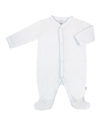 Paty Paty LS Footie - White/Blue