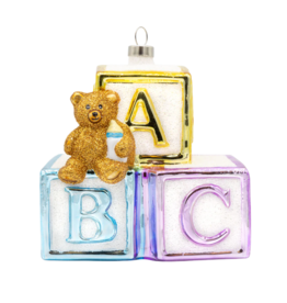 Kat + Annie Baby Blocks Ornament