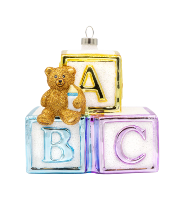 Kat + Annie Baby Blocks Ornament