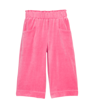 Bisby Bisby Tulip Velour Cropped Palazzo Pants
