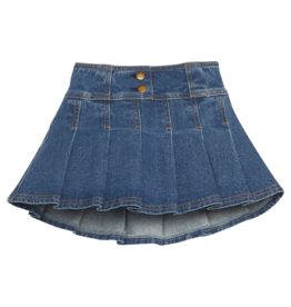 Bisby Bisby Denim Pleated Mini Skirt