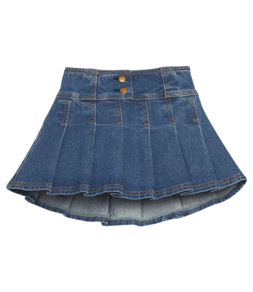 Bisby Bisby Denim Pleated Mini Skirt