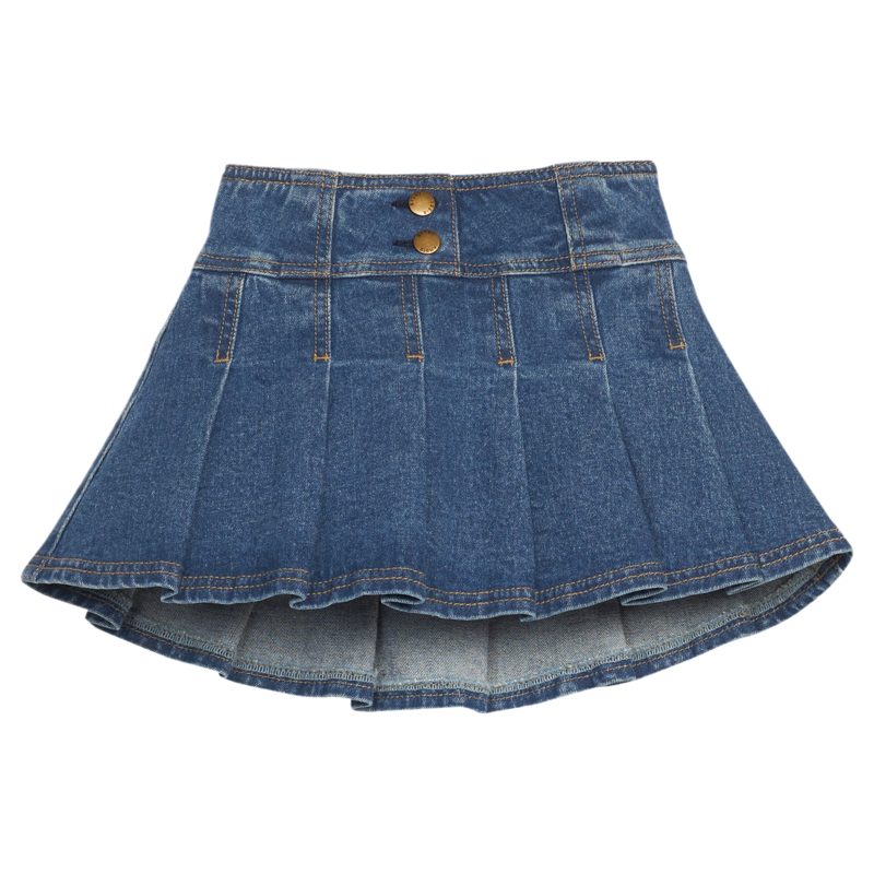 Bisby Bisby Denim Pleated Mini Skirt