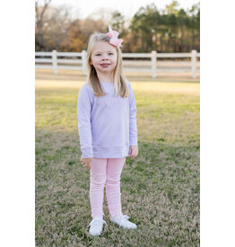 James & Lottie James & Lottie Pink Bows Sidney Lavender Sweatshirt