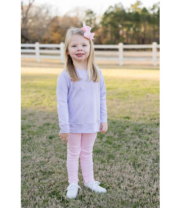 James & Lottie James & Lottie Pink Bows Sidney Lavender Sweatshirt