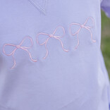 James & Lottie James & Lottie Pink Bows Sidney Lavender Sweatshirt