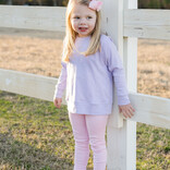 James & Lottie James & Lottie Light Pink Scallop Leggings - Basic Bow Collection