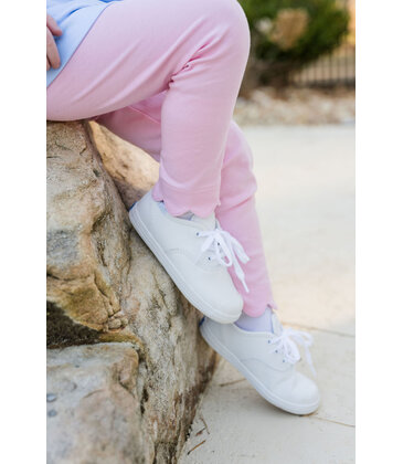 James & Lottie James & Lottie Light Pink Scallop Leggings - Basic Bow Collection