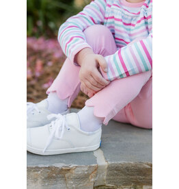 James & Lottie James & Lottie Light Pink Scallop Leggings - Stripe Collection