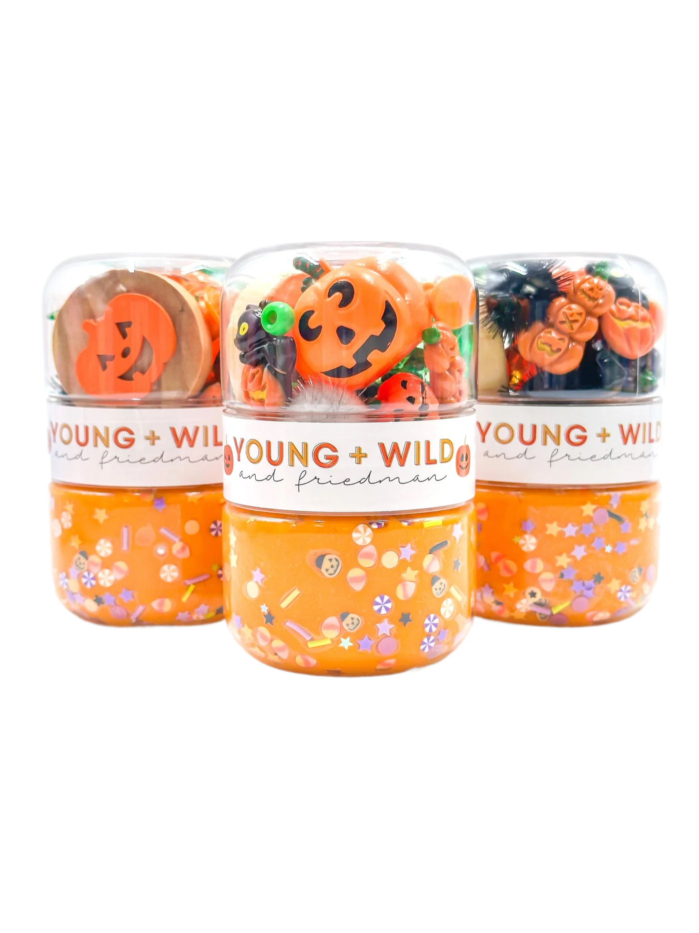 Young + Wild & Friedman Jack-O-Lantern Grab & Go Dough Jar - Bibs and ...