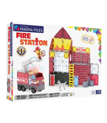 MAGNA-TILES Fire Station 50-Piece Set