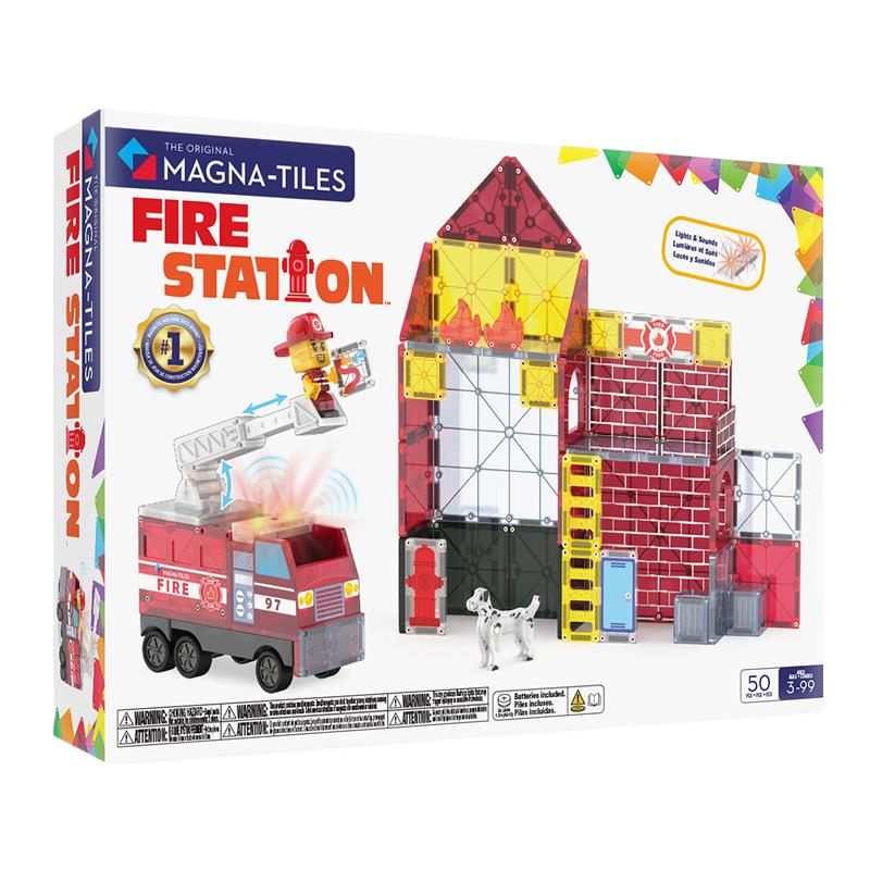 MAGNA-TILES Fire Station 50-Piece Set