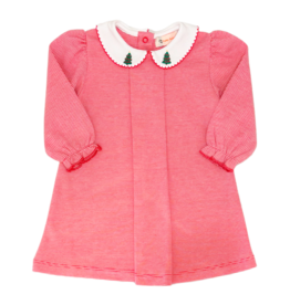 Luigi Luigi Christmas Tree Collared Stripe Dress