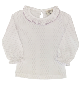 Luigi Luigi Lavender Polka Dot Blouse