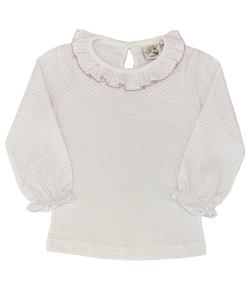 Luigi Luigi Lavender Polka Dot Blouse