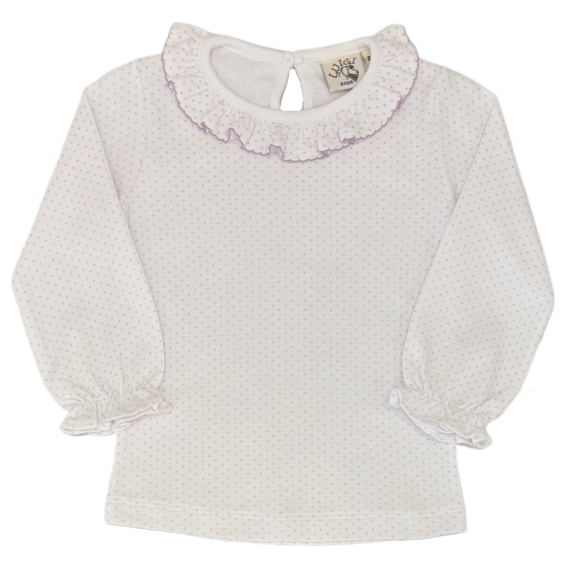 Luigi Luigi Lavender Polka Dot Blouse