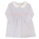Luigi Luigi Blue/White/Pink Stripe Dress