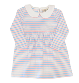 Luigi Luigi Blue/White/Pink Stripe Dress