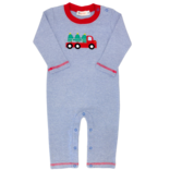 Luigi Luigi Christmas Truck Stripe Romper