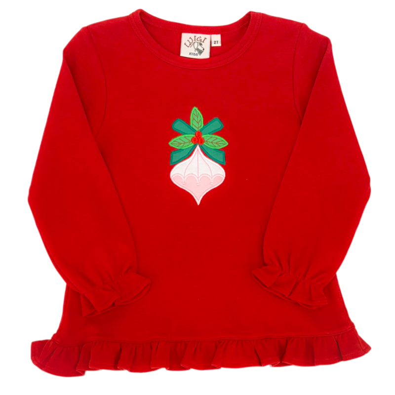 Luigi Luigi Ornament w/ Holly Ruffle Swing Top