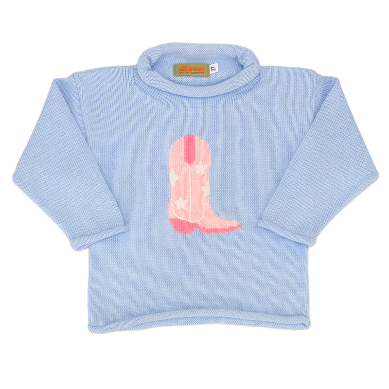 Luigi Luigi Cowgirl Boot Rolled Neck Sweater