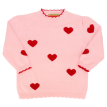 Luigi Luigi Heart Scallop Crew Neck Sweater
