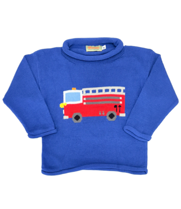 Luigi Luigi Fire Truck Rolled Neck Sweater