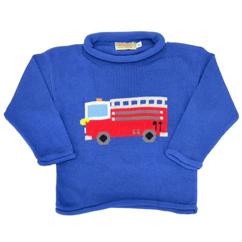 Luigi Luigi Fire Truck Rolled Neck Sweater