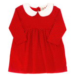 Luigi Luigi Red Polka Dot Collared Dress