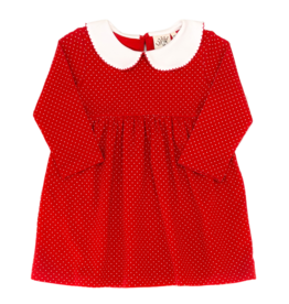 Luigi Luigi Red Polka Dot Collared Dress