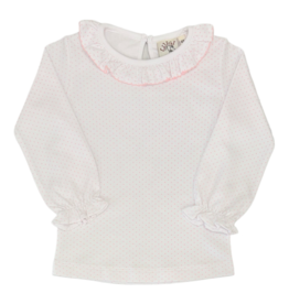 Luigi Luigi Baby Pink Polka Dot Blouse