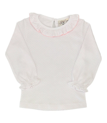 Luigi Luigi Baby Pink Polka Dot Blouse
