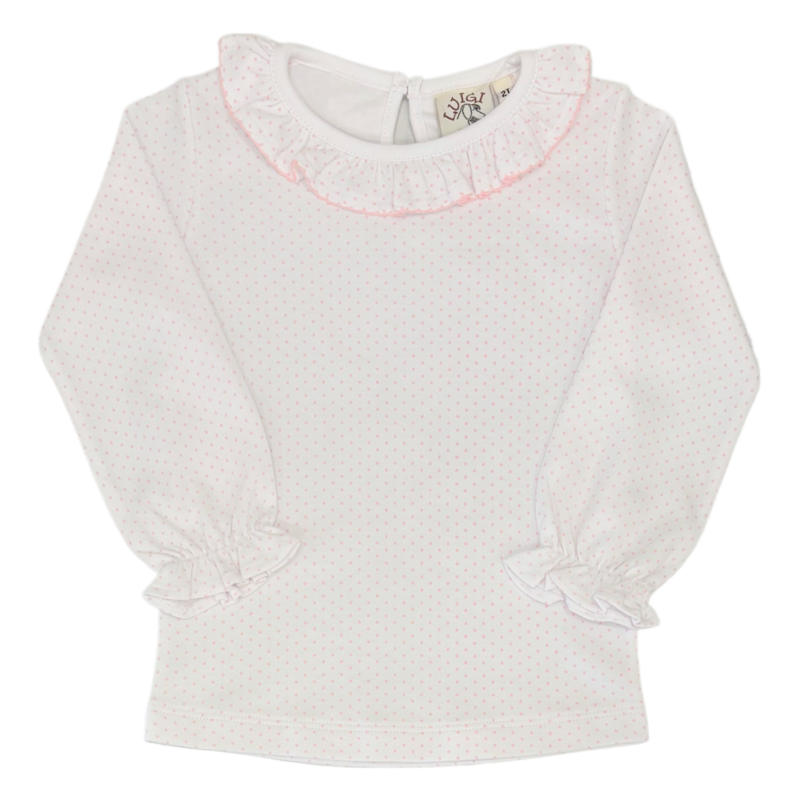 Luigi Luigi Baby Pink Polka Dot Blouse