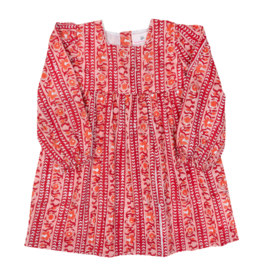 Smockingbird Smockingbird Persimmon Block Print Dress