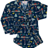 Smockingbird Smockingbird Polar Express Button Down Pajama Set