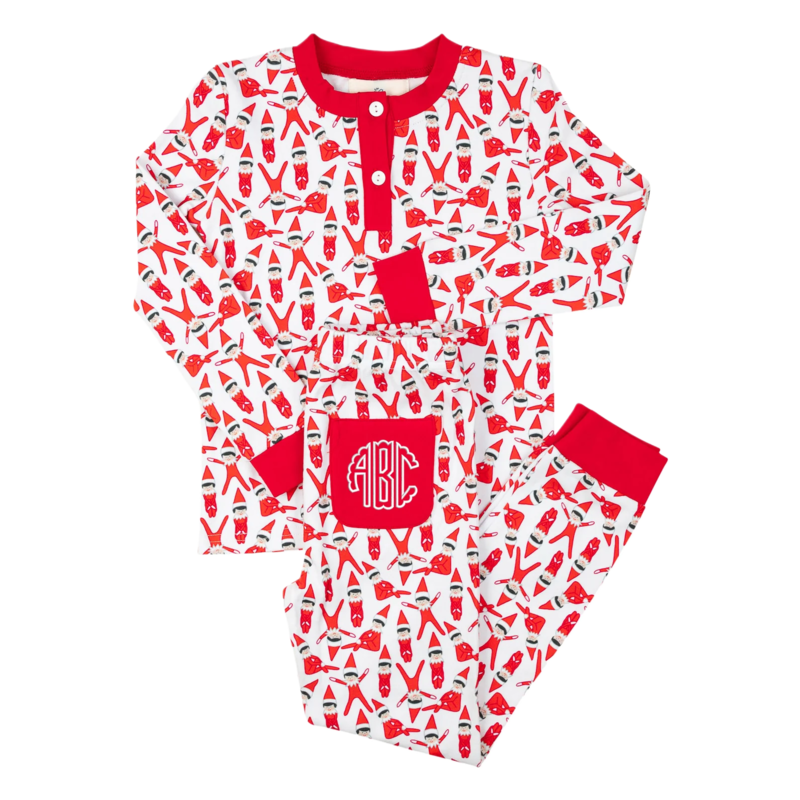 Smockingbird Smockingbird Shelf Elf Pajama Set