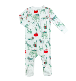 Heyward House Heyward House Footed Pajama - Christmas Safari