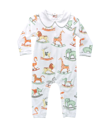 Heyward House Heyward House Peter Pan Collar Playsuit - Swaying Safari