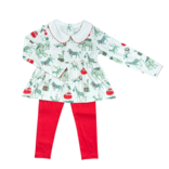 Heyward House Heyward House Play Shirt & Leggings - Christmas Safari