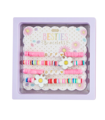 Mud Pie Mud Pie BFF Flower Beaded Bracelets