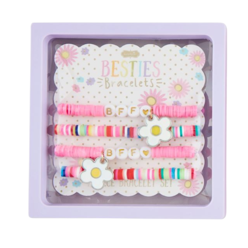 Mud Pie Mud Pie BFF Flower Beaded Bracelets