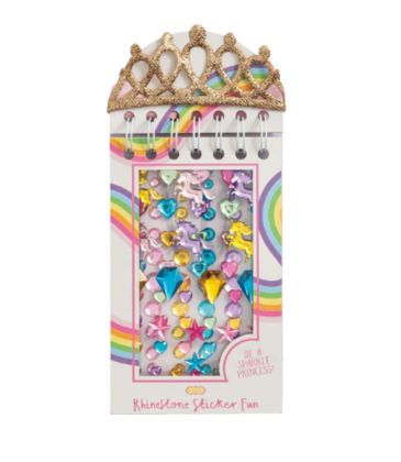 Mud Pie Mud Pie Gold Rhinestone Sticker Book & Crown Set