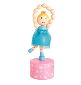 Mud Pie Mud Pie Blue Ballerina Collapsing Toy