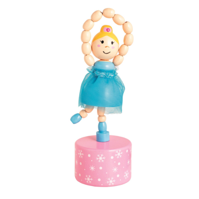 Mud Pie Mud Pie Blue Ballerina Collapsing Toy