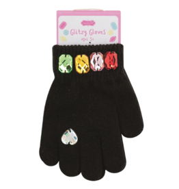 Mud Pie Mud Pie Black Glitzy Gloves