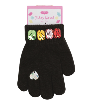 Mud Pie Mud Pie Black Glitzy Gloves
