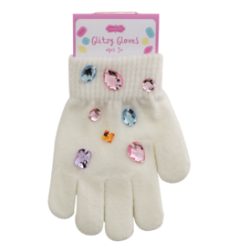 Mud Pie Mud Pie White Glitzy Gloves