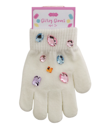 Mud Pie Mud Pie White Glitzy Gloves