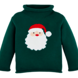 Mud Pie Mud Pie Green Santa Rollneck Sweater