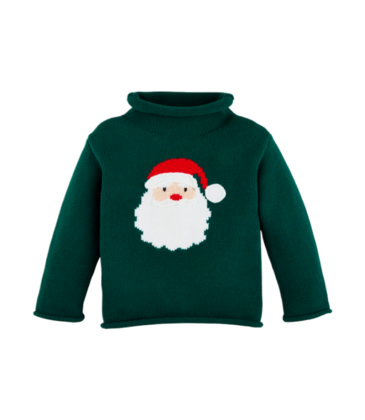 Mud Pie Mud Pie Green Santa Rollneck Sweater